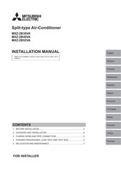 Mitsubishi Electric MXZ-2B30VA Manual De Instrucciones