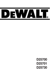 DeWalt D25701 Manual De Instrucciones