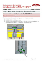 FRIMA VarioCooking Center MULTIFICIENCY Instrucciones De Montaje