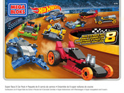 Mega Bloks Hot Wheels Super Race 8 Car Pack Manual De Instrucciones