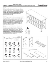 Crate&Barrel French Kitchen Instrucciones De Montaje