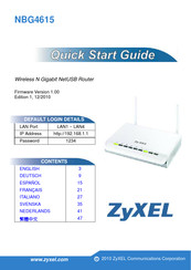 Zyxel NBG4615 Guia De Inicio Rapido