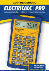 Calculated Industries ElectriCalc Pro 5070 Guia Del Usuario