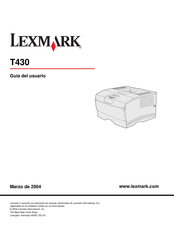 Lexmark T430 Guia Del Usuario