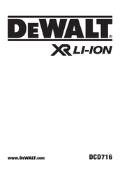 DeWalt DCD716 Manual Del Usuario