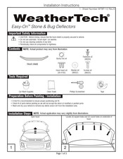 Weathertech Easy-On Instrucciones De Instalación