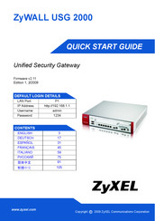 Zyxel ZyWall USG 2000 Guia De Inicio Rapido