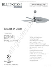 Craftmade Ellington TAH52CS5 Guia De Instalacion