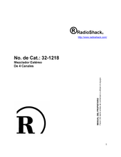 RadioShack 32-1218 Manual De Instrucciones