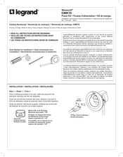 Legrand Wiremold CMK70 Instrucciones De Instalación