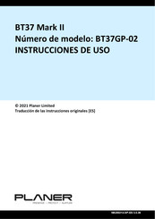 Planer BT37 Mark II Instrucciones De Uso