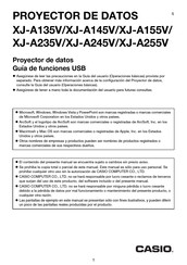 Casio XJ-A155V Guía De Funciones
