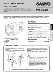 Sanyo VCC-ZM600 Manual Del Usuario