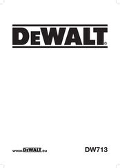 Dewalt DW713 Manual De Instrucciones