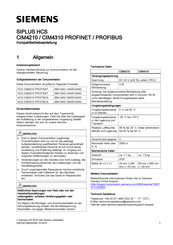 Siemens HCS CIM4210 PROFINET Instrucciones De Operación