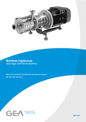 GEA Hilge CONTRA I/II ADAPTA-SUPER Manual De Operación