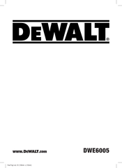 DeWalt DWE6005 Traducido De Las Instrucciones Originales