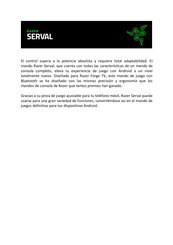 Razer Serval Manual De Instrucciones