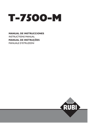 Rubi T-7500-M Manual De Instrucciones