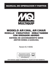 MQ Multiquip AR13HA Manual De Operación Y Partes