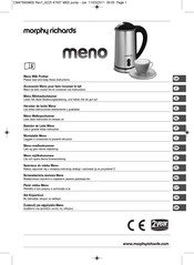 Morphy Richards meno Guia De Inicio Rapido