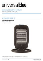 universalblue UHALOGEN1200-19 Manual De Instrucciones