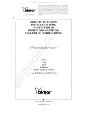 Bimar Prontoforno B326.EU Folleto De Instrucciones