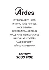 ARDES AR1K20 Folleto De Instrucciones