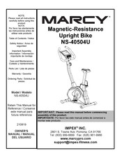 IMPEX Marcy NS-40504U Manual Del Usuario