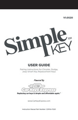 Car Keys Express Simple KEY CDPXA-7020 Guia De Inicio Rapido