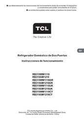 TCL RB315WM1110CY Instrucciones De Funcionamiento