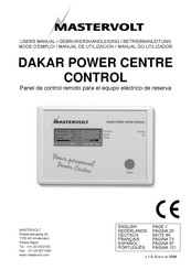 Mastervolt DAKAR POWER CENTRE CONTROL Manual De Utilización