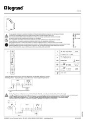 Legrand 4 120 68 Manual De Instrucciones