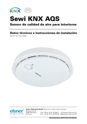 elsner elektronik Sewi KNX AQS Datos Técnicos E Instrucciones De Instalación