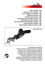 Grizzly AAS 108 Lion Traducción Del Manual De Instrucciones Original