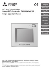 Mitsubishi Electric CITY MULTI Smart ME PAR-U02MEDA Manual De Instrucciones