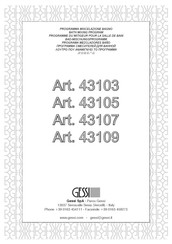 Gessi 43105 Manual De Instrucciones