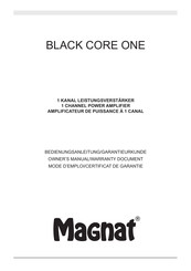 Magnat BLACK CORE ONE El Manual Del Propietario