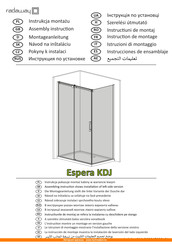 Radaway Espera KDJ Instrucciones De Ensamblaje