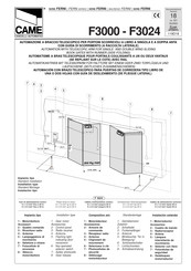 CAME F3024 Manual De Instrucciones