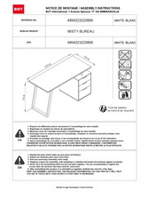 BUT MISTY BUREAU 4894223220866 Instrucciones De Montaje