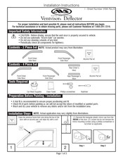AVS Ventvisor Deflector Instrucciones De Instalación