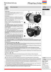 Rietschle PICOLINO VTE 8 Manual De Instrucciones