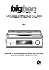 Bigben Interactive TD012 Manual De Instrucciones