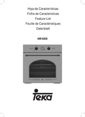 Teka HR-650 Hoja De Características