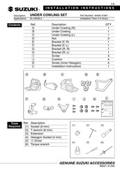 Suzuki 94400-3186 Serie Instrucciones De Instalación