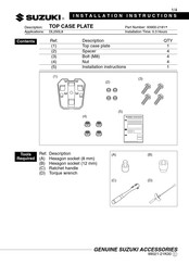 Suzuki 93900-2181 Serie Instrucciones De Instalación