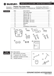 Suzuki 93900-318 Serie Instrucciones De Instalación