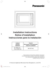 Panasonic NN-TK714S Instrucciones Para La Instalación