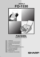 Sharp FACSIMIL FO-1530 Manual De Manejo